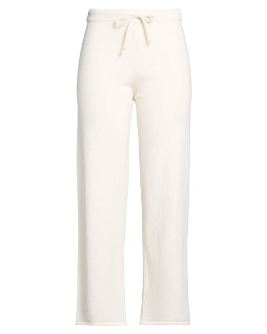 Alpha Studio White Cream Pants Geelong Wool