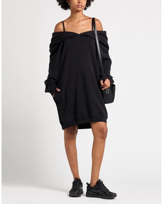 MM6 by Maison Margiela Black Mini Dress Cotton