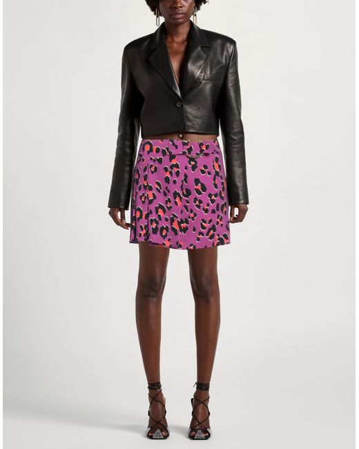 Pinko Purple Mini Skirt