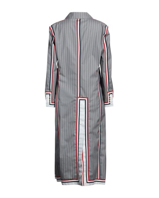Thom Browne Blue Overcoat & Trench Coat Wool, Polyester