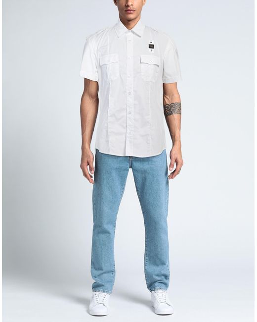 Camicia di Blauer in White da Uomo