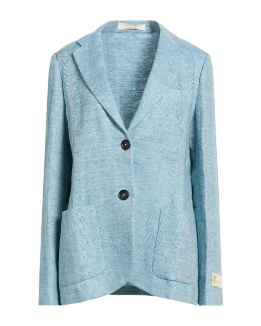 Massimo Alba Blue Blazer Linen