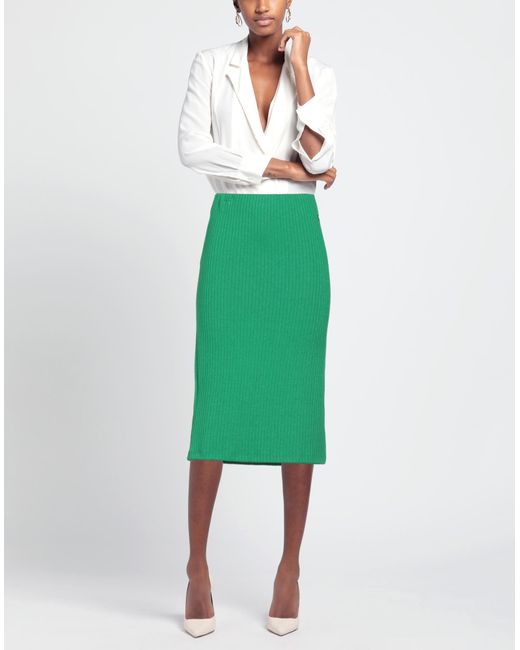 Berna Green Midi Skirt