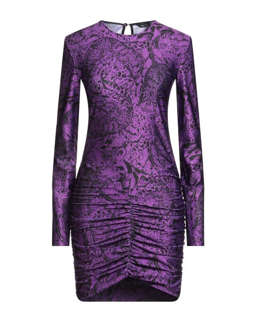 Just Cavalli Purple Mini Dresses
