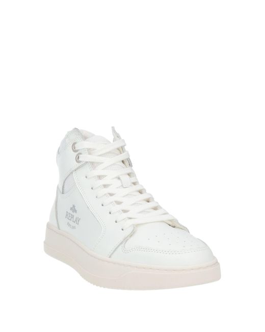 Replay White Trainers for men
