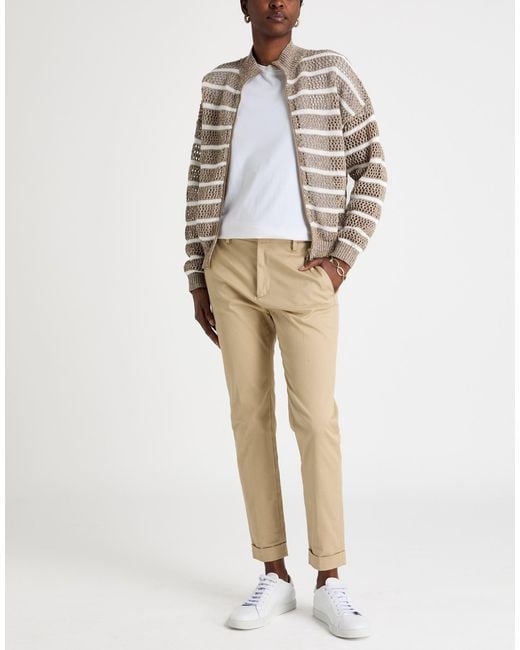 Brunello Cucinelli Brown Cardigan Linen, Nylon