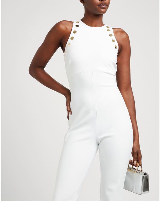 La Petite Robe Di Chiara Boni White Jumpsuit Polyamide, Elastane