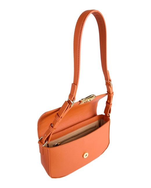 Love Moschino Orange Shoulder Bag Textile Fibers