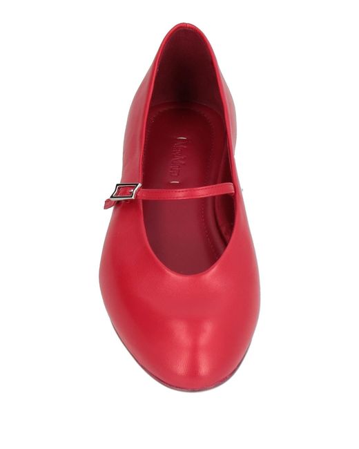 Max Mara Red Ballet Flats
