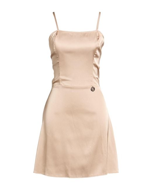 Gaelle Paris Natural Mini Dress Polyester, Elastane