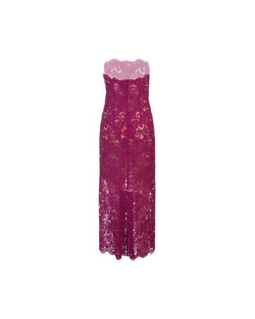 Ermanno Scervino Purple Midi-Kleid