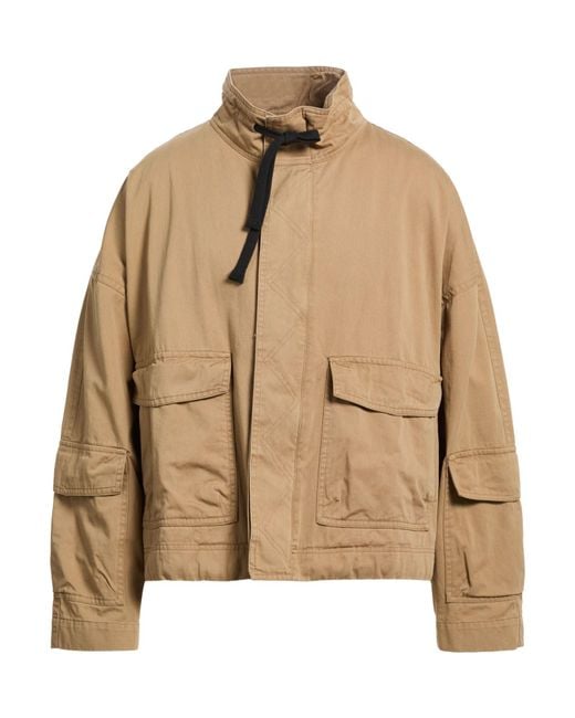 Isabel Benenato Natural Camel Jacket Cotton for men