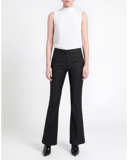Blumarine Black Pants Polyester, Virgin Wool, Elastane