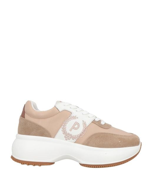 Pollini Natural Sneakers Leather