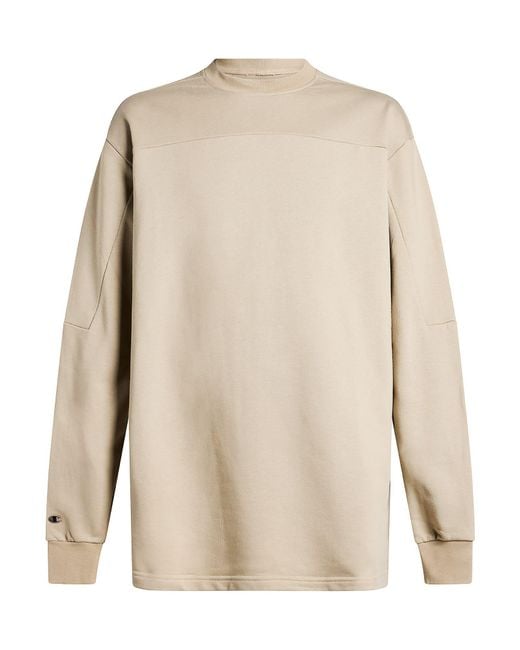 Rick Owens X Champion White Sweatshirt Cotton for men