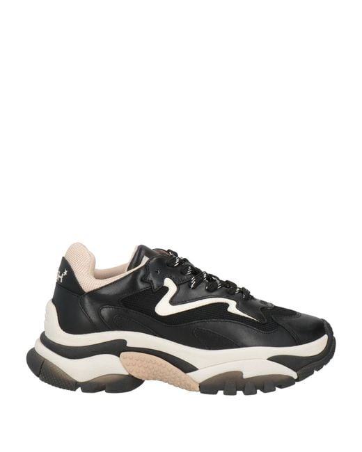 Ash Black Sneakers Leather, Textile Fibers