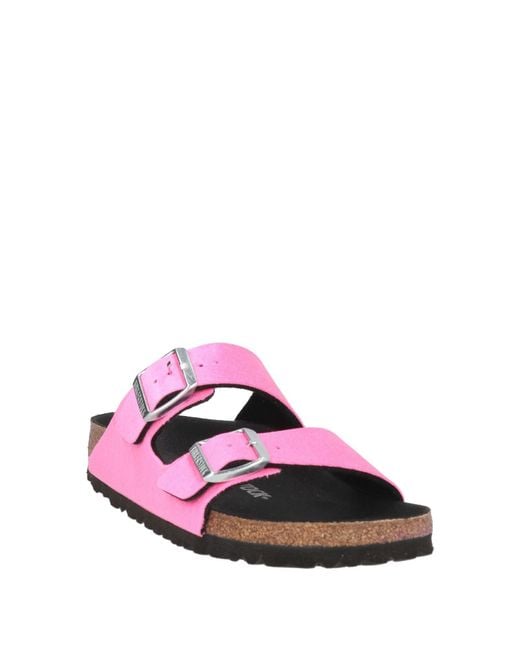 Birkenstock Pink Arizona Sandals Textile Fibers