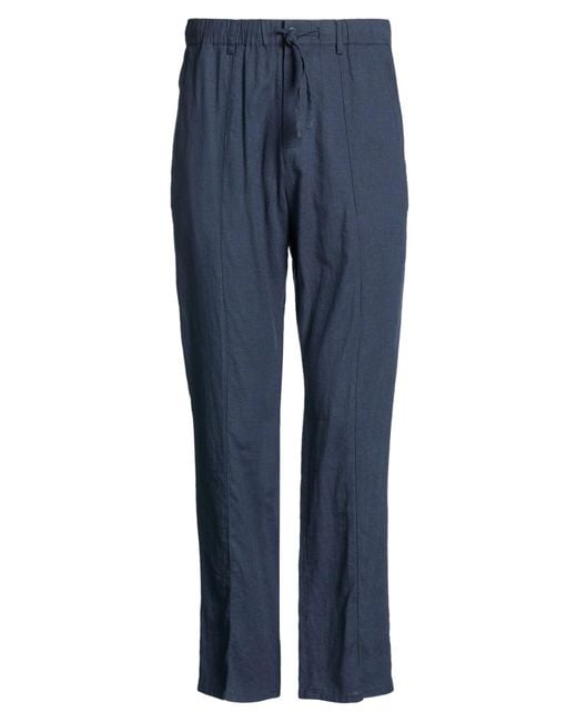 Daniele Alessandrini Blue Pants Linen, Viscose for men