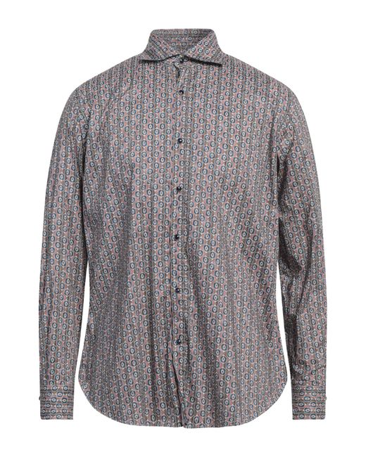 Giannetto Portofino Hemd in Gray für Herren