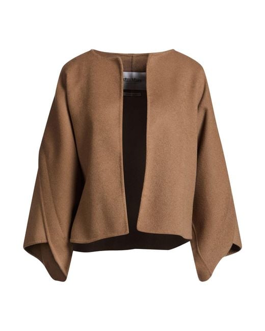 Max Mara Brown Light Jacket Virgin Wool, Cashmere