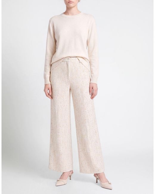 MSGM White Pants Polyester