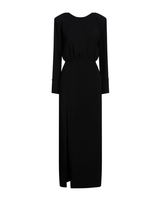 FEDERICA TOSI Black Maxi Dress Acetate, Viscose, Polyester