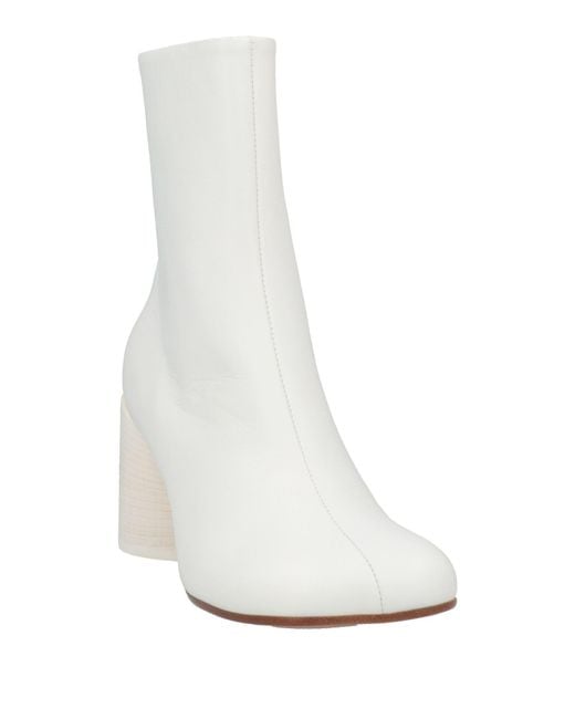 MM6 by Maison Margiela White Ankle Boots