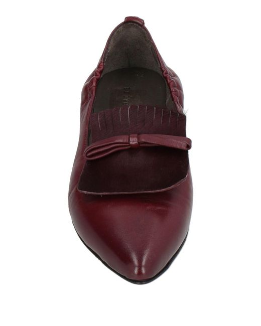 Triver Flight Purple Burgundy Loafers Leather