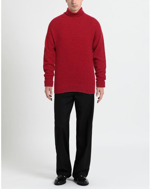 FILIPPO DE LAURENTIIS Red Turtleneck Virgin Wool, Polyamide, Cashmere for men