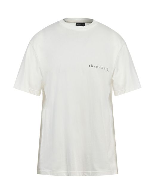 Throwback. White T-Shirt Cotton for men