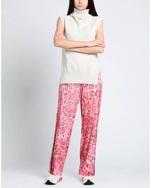 Clips Red Fuchsia Pants Viscose, Elastane