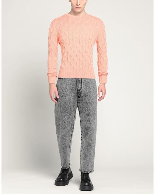 FILIPPO DE LAURENTIIS Pink Apricot Sweater Cotton for men