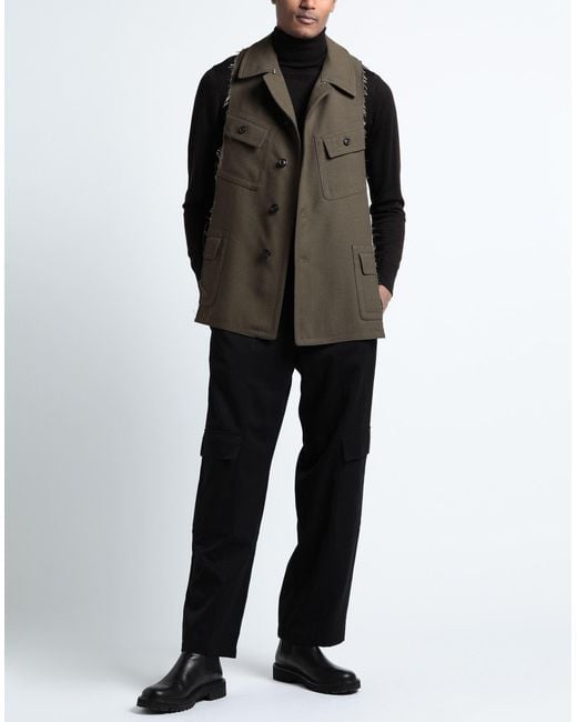 Maison Margiela Green Tailored Vest Wool for men