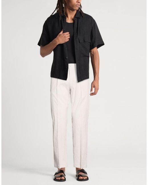 Herno White Pants Cotton, Elastane for men