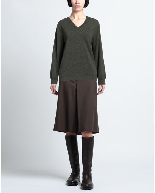Kujten Green Military Sweater Cashmere