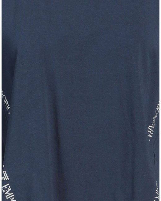 EA7 Blue T-Shirt Cotton, Elastane