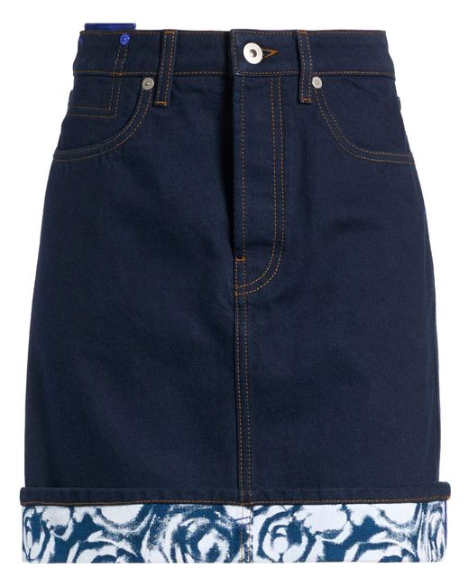 Burberry Blue Denim Skirt Cotton