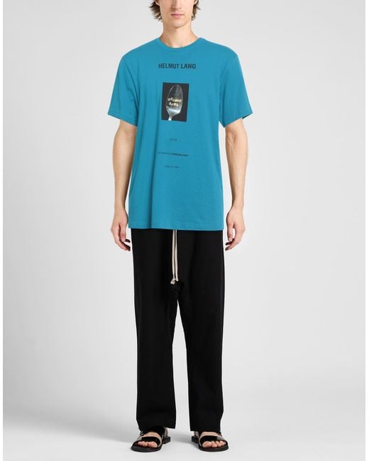 Helmut Lang Blue Azure T-Shirt Cotton for men