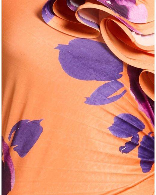 Camilla Orange Maxi Dress Polyester, Elastane