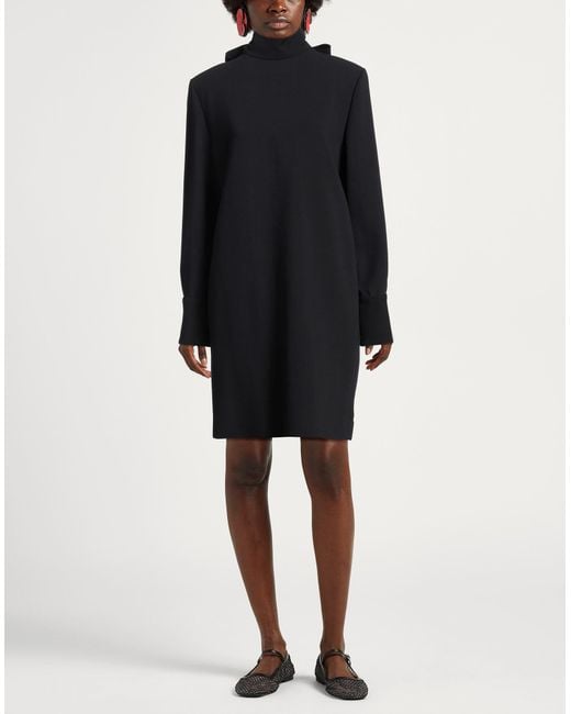 Golden Goose Deluxe Brand Blue Mini Dress Viscose, Virgin Wool