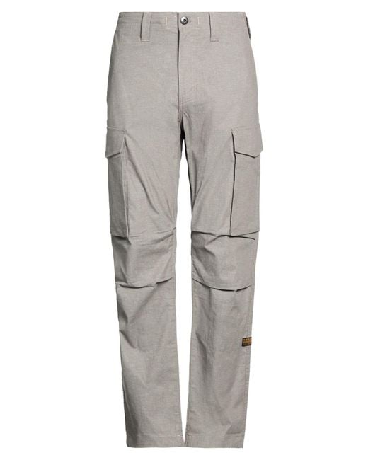 G-Star Gray Pants Cotton, Hemp, Elastane for men