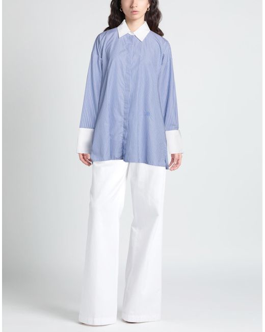 Camicia lunga in cotone a righe di Loewe in Blue