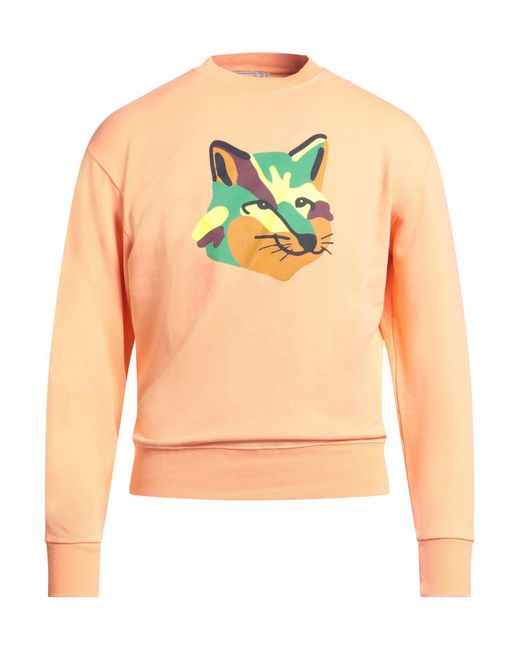 Maison Kitsuné Orange Sweatshirt Cotton for men
