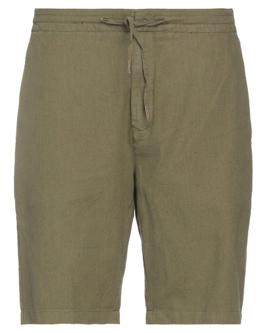 Barbour Green Military Shorts & Bermuda Shorts Linen, Cotton for men