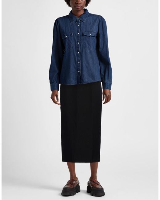 Versace Jeans Couture Black Midi Skirt Polyester