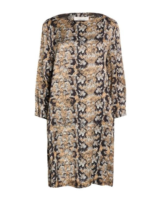 Liviana Conti Natural Camel Mini Dress Viscose