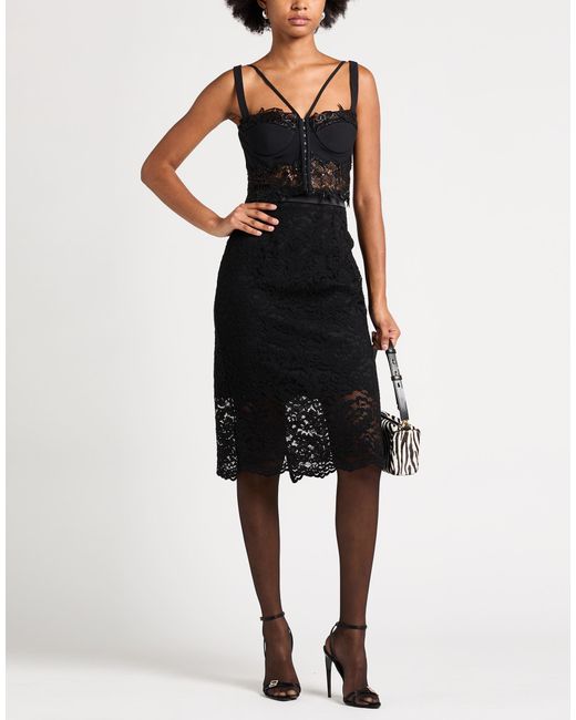 Doris S Black Midi Skirt