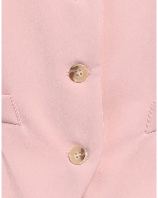 ViCOLO Pink Tailored Vest Polyester, Viscose, Elastane