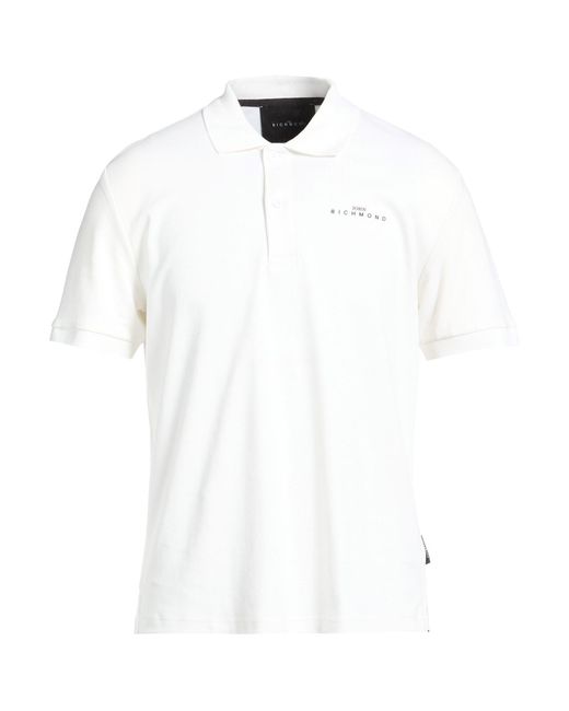 John Richmond White Polo Shirt Cotton for men