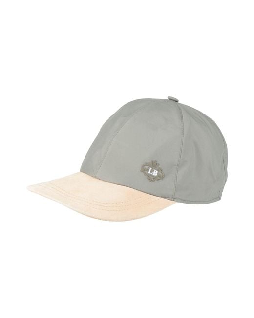 Luigi Borrelli Napoli Gray Hat Nylon, Leather for men